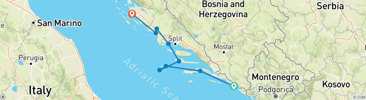 Imagen de un mapa que muestra la ruta del circuito