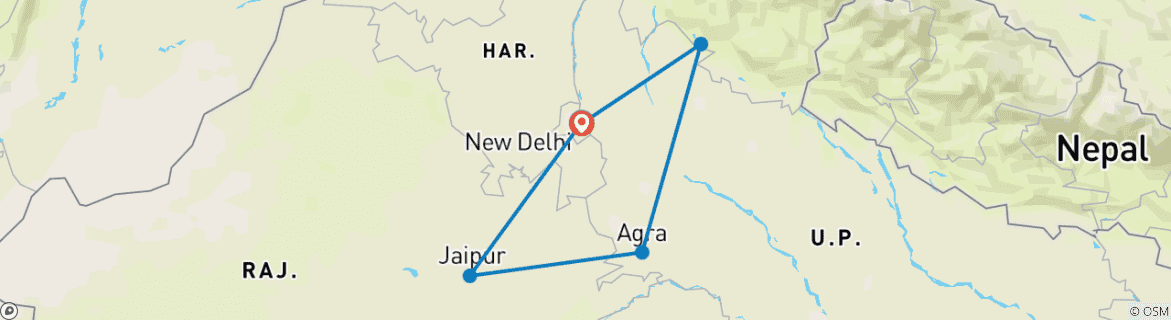 Imagen de un mapa que muestra la ruta del circuito