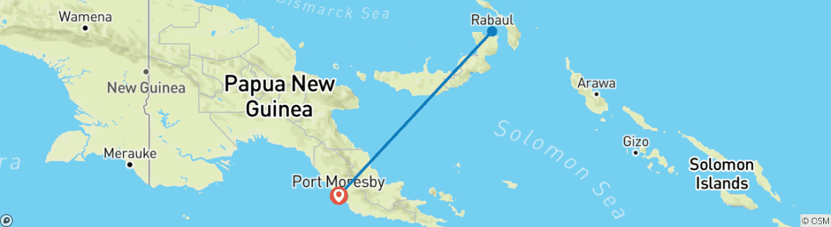 Image d'une carte montrant l'itinéraire du circuit