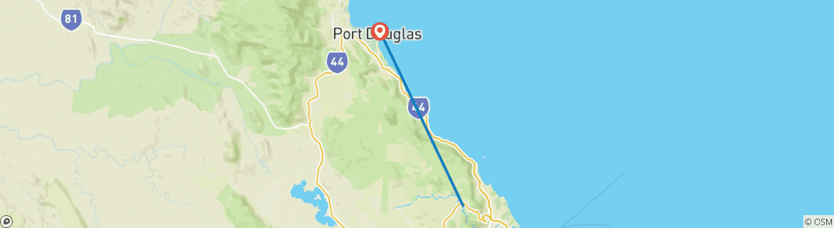 Foto van een kaart met de route van de rondreis