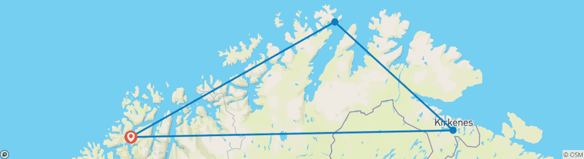 Image d'une carte montrant l'itinéraire du circuit