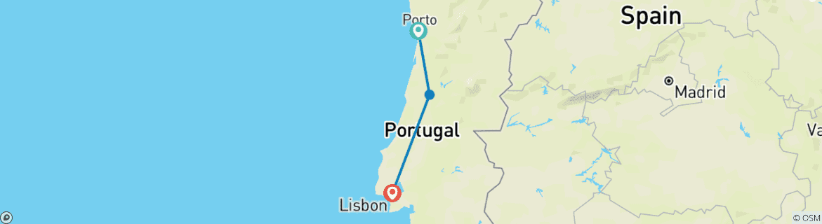 Image d'une carte montrant l'itinéraire du circuit