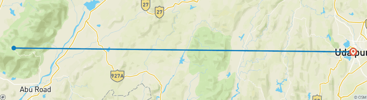 Image d'une carte montrant l'itinéraire du circuit