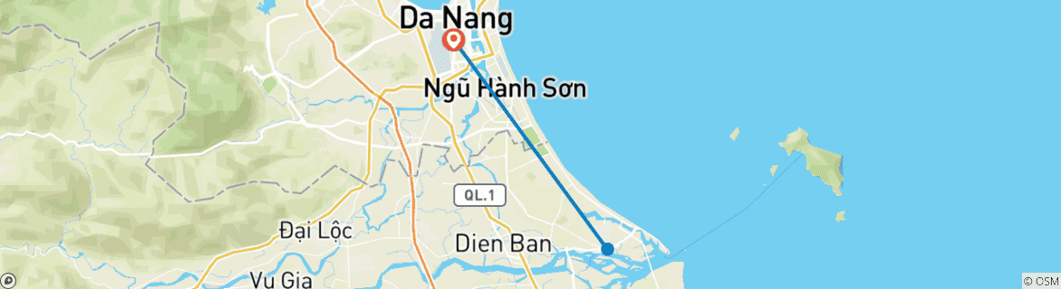 Image d'une carte montrant l'itinéraire du circuit