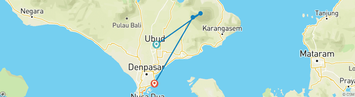 Image d'une carte montrant l'itinéraire du circuit