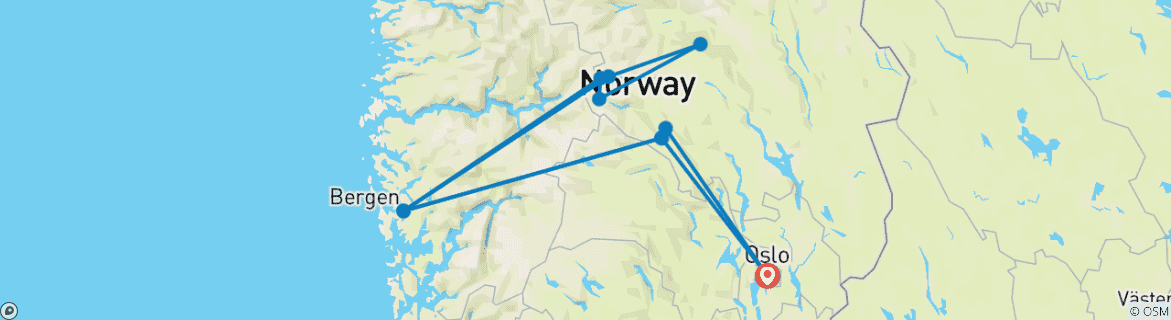 Image d'une carte montrant l'itinéraire du circuit