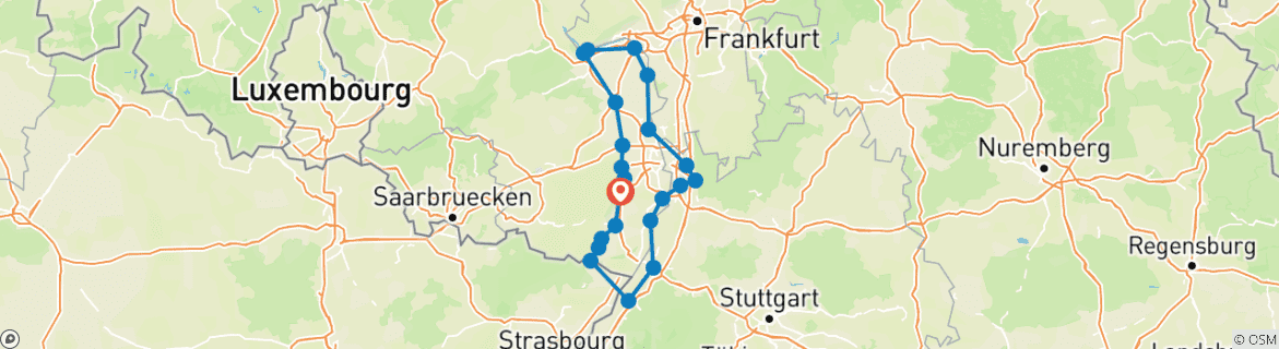 Imagen de un mapa que muestra la ruta del circuito