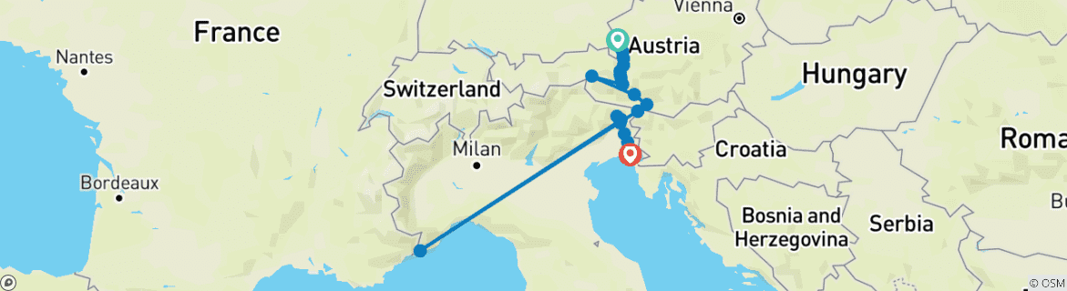 Imagen de un mapa que muestra la ruta del circuito