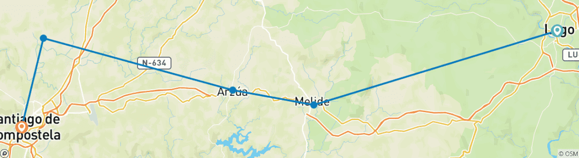 Image d'une carte montrant l'itinéraire du circuit