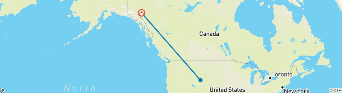 Image d'une carte montrant l'itinéraire du circuit