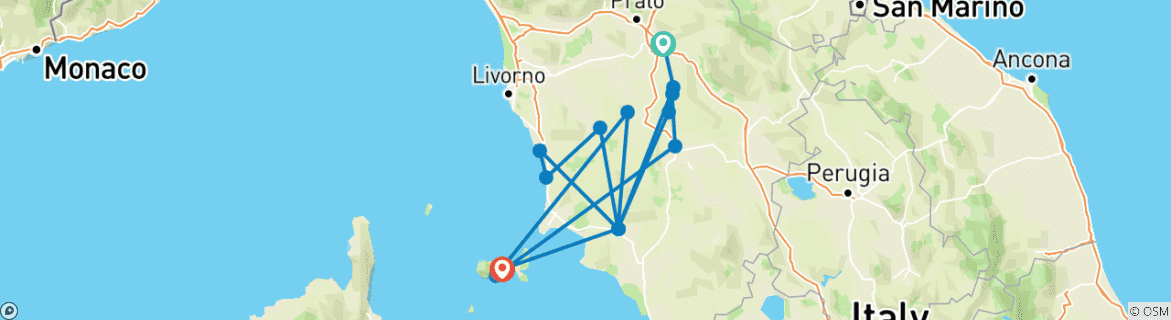 Imagen de un mapa que muestra la ruta del circuito