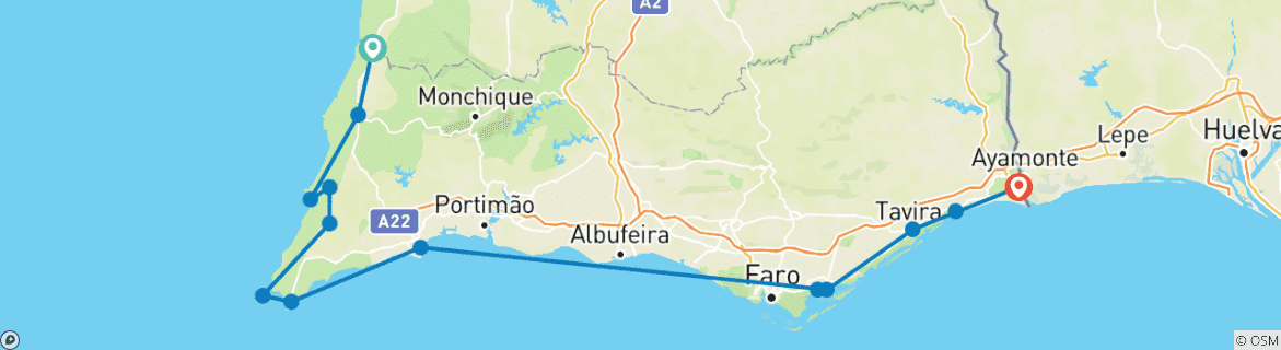 Imagen de un mapa que muestra la ruta del circuito