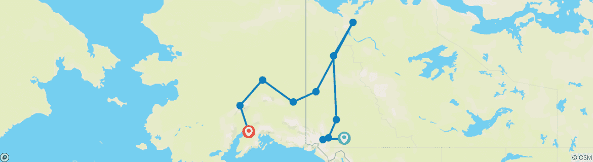 Map of Aleyska - Ruf der Wildnis (19 Tage)