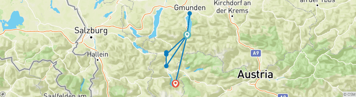 Imagen de un mapa que muestra la ruta del circuito