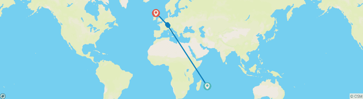 Image d'une carte montrant l'itinéraire du circuit