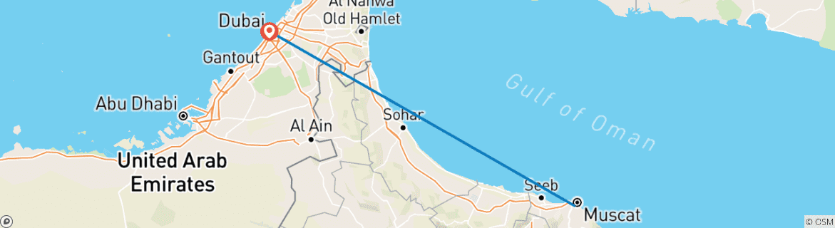 Image d'une carte montrant l'itinéraire du circuit