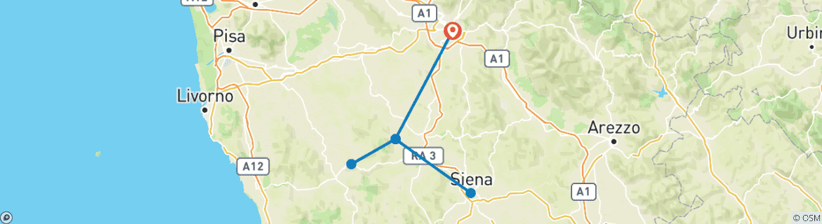 Carte du circuit Local Living Italy - Toscane San Gimignano