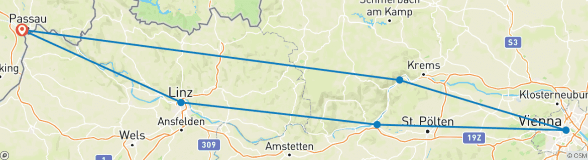 Imagen de un mapa que muestra la ruta del circuito