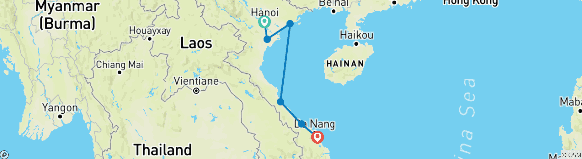 Imagen de un mapa que muestra la ruta del circuito