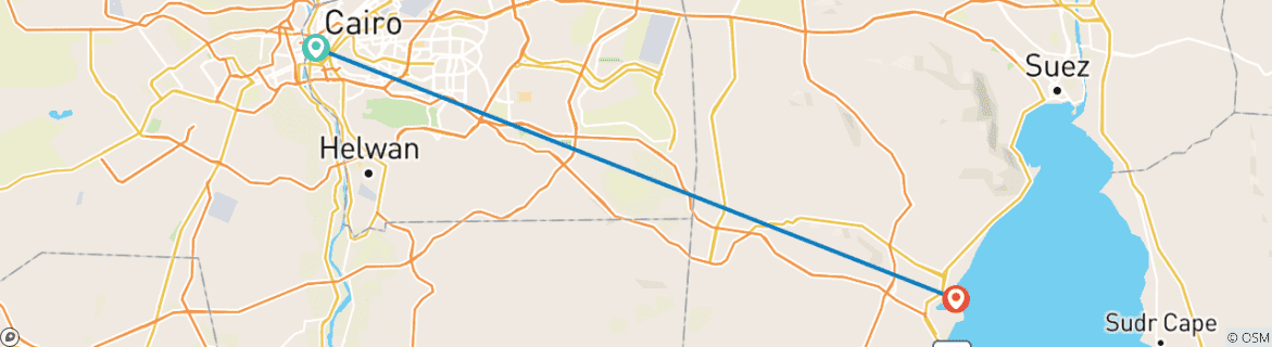 Image d'une carte montrant l'itinéraire du circuit