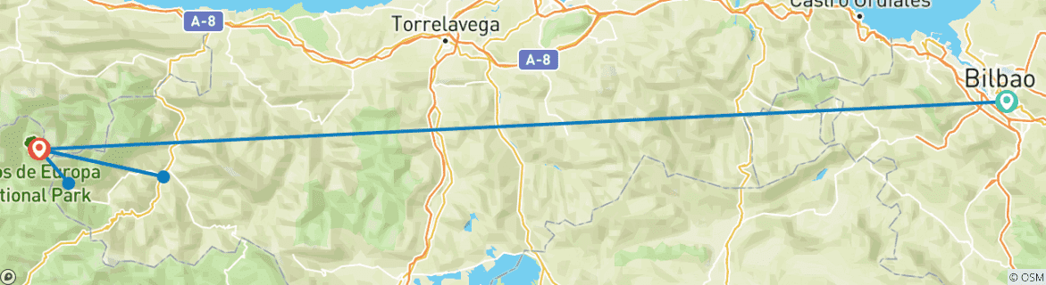 Imagen de un mapa que muestra la ruta del circuito