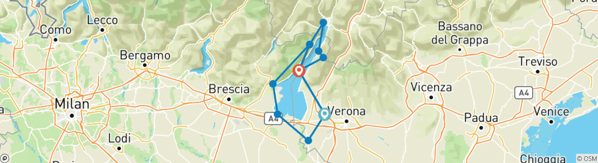 Imagen de un mapa que muestra la ruta del circuito
