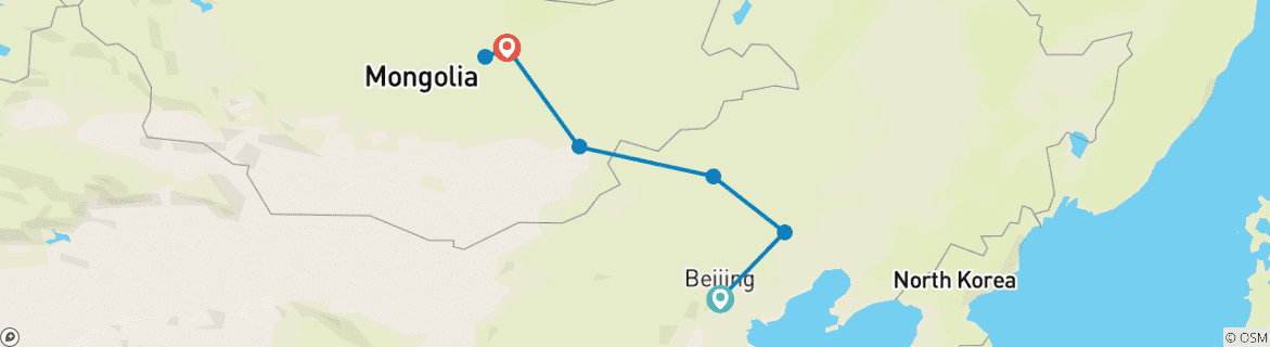 Image d'une carte montrant l'itinéraire du circuit