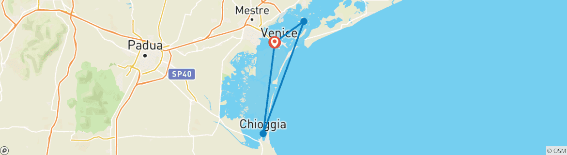 Image d'une carte montrant l'itinéraire du circuit