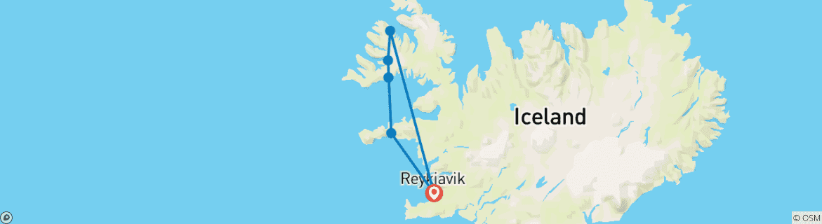 Image d'une carte montrant l'itinéraire du circuit