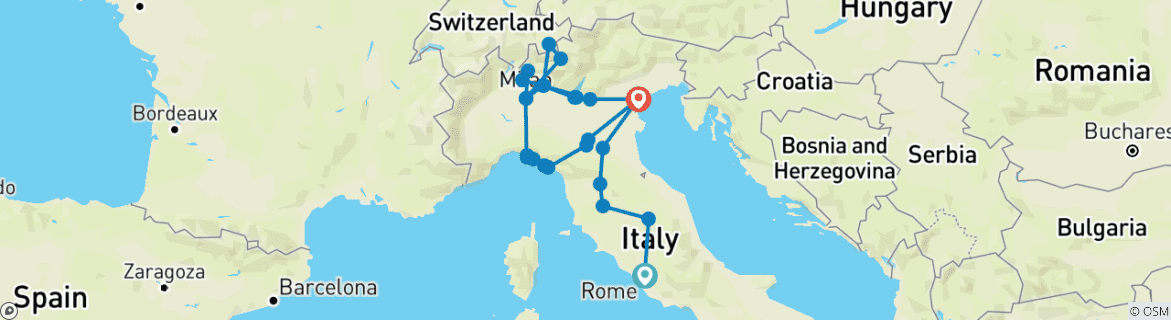 Imagen de un mapa que muestra la ruta del circuito