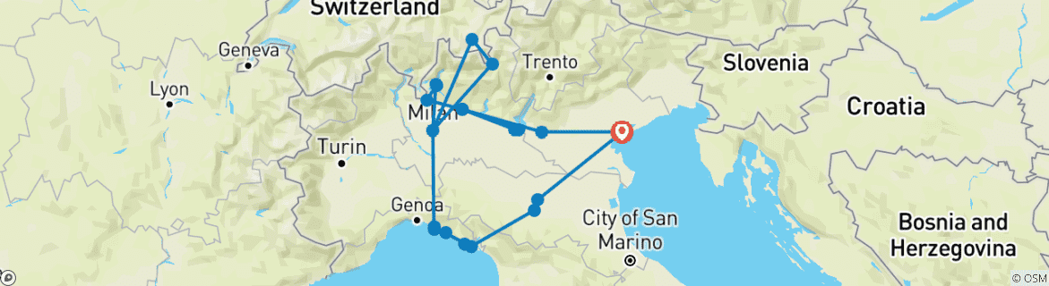 Imagen de un mapa que muestra la ruta del circuito