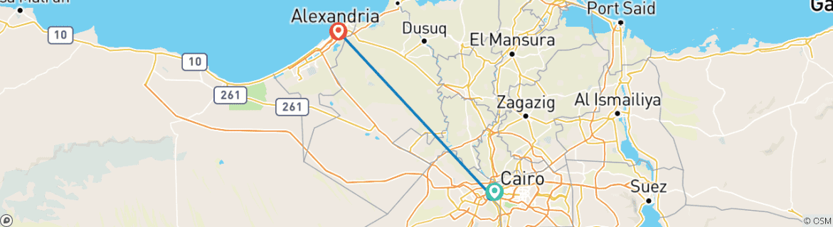 Image d'une carte montrant l'itinéraire du circuit