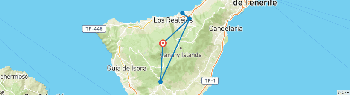 Image d'une carte montrant l'itinéraire du circuit