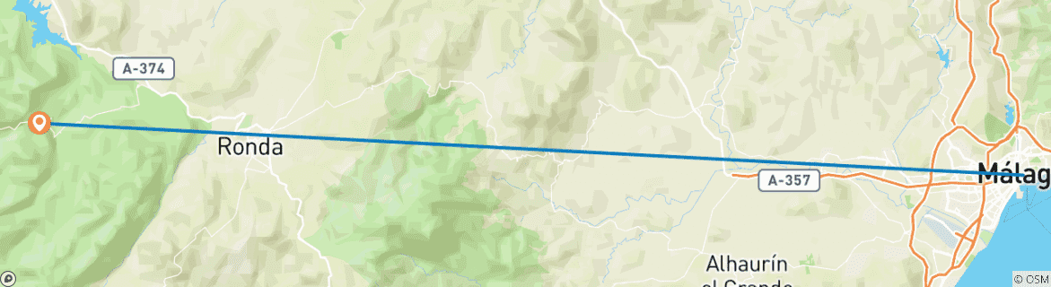 Image d'une carte montrant l'itinéraire du circuit