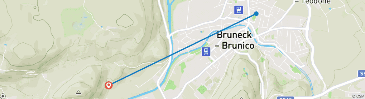 Image d'une carte montrant l'itinéraire du circuit