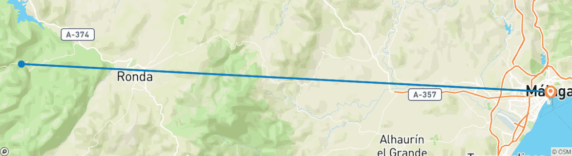 Image d'une carte montrant l'itinéraire du circuit