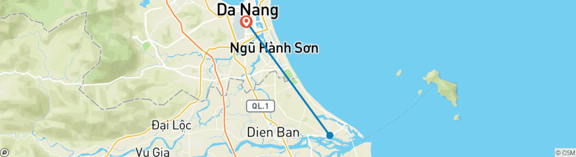 Image d'une carte montrant l'itinéraire du circuit