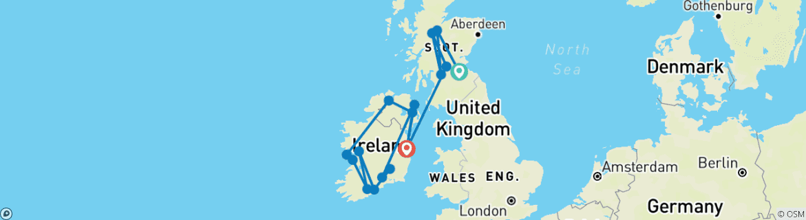 Carte du circuit Écosse et Irlande 35 à 45 (35 à 45)