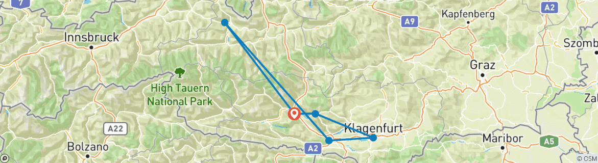 Imagen de un mapa que muestra la ruta del circuito