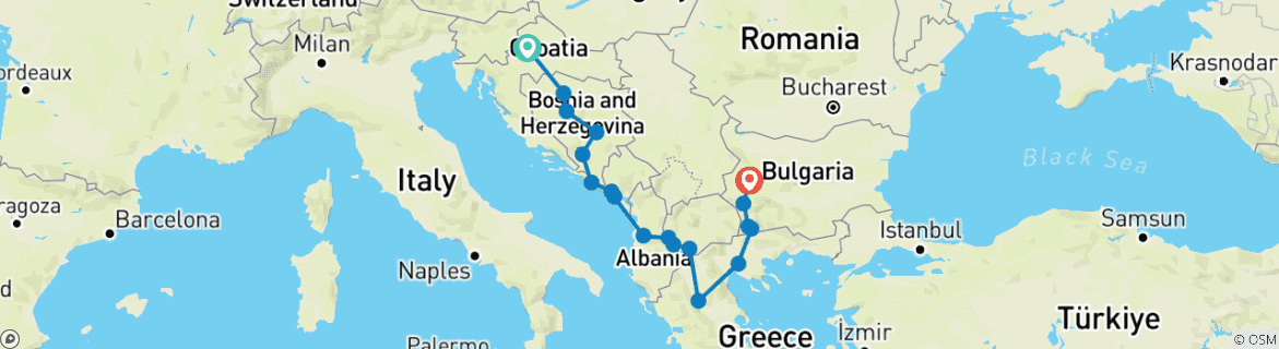 Imagen de un mapa que muestra la ruta del circuito