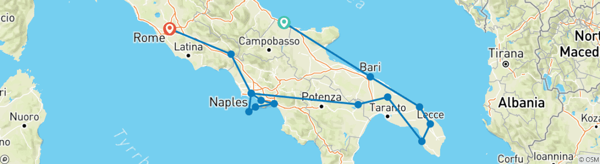Imagen de un mapa que muestra la ruta del circuito