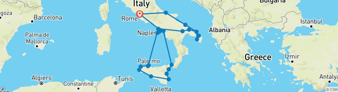 Imagen de un mapa que muestra la ruta del circuito