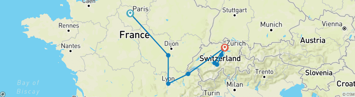 Imagen de un mapa que muestra la ruta del circuito