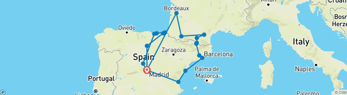 Imagen de un mapa que muestra la ruta del circuito