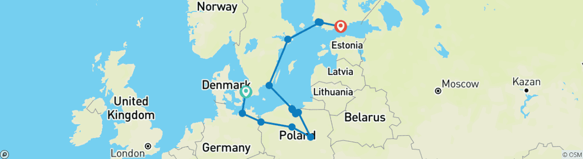 Imagen de un mapa que muestra la ruta del circuito