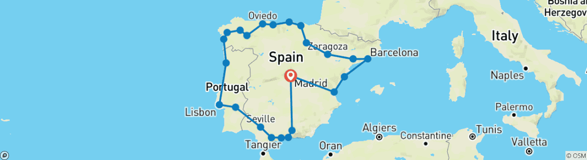 Imagen de un mapa que muestra la ruta del circuito