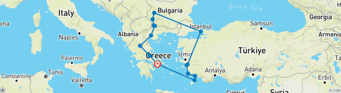 Carte du circuit Le cœur de la Thrace