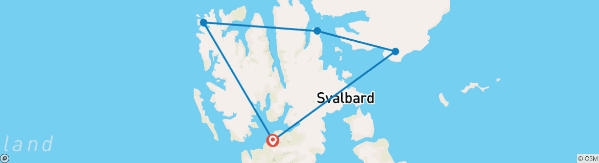 Image d'une carte montrant l'itinéraire du circuit