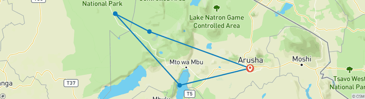 Imagen de un mapa que muestra la ruta del circuito