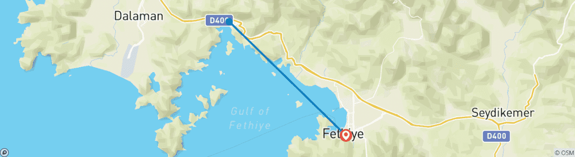 Image d'une carte montrant l'itinéraire du circuit